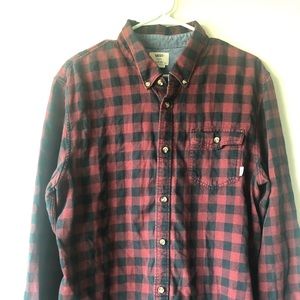 Vans size large black and red flannel